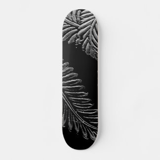 Skateboard Feuilles noirs et blancs