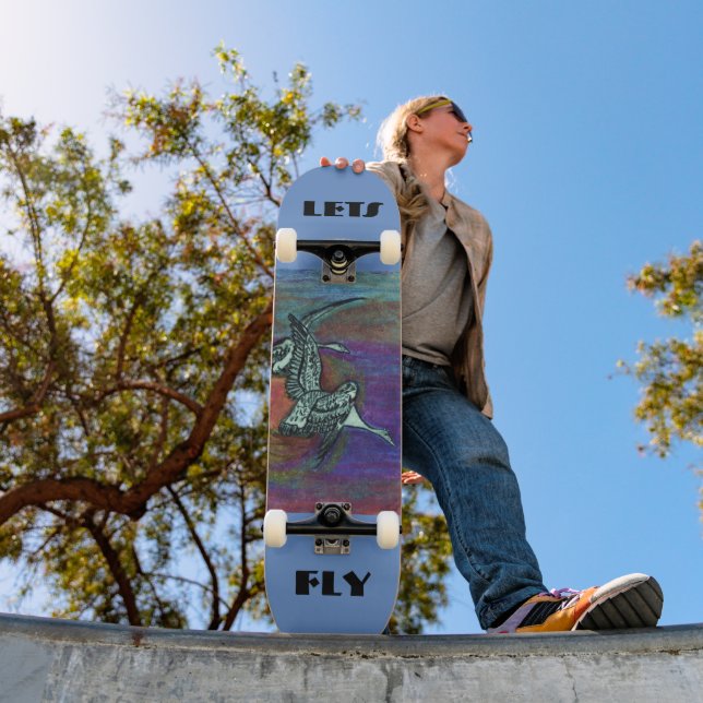 SKATEBOARD FEUILLES PLANCHER (Extérieur 1)