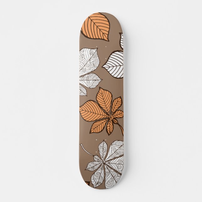 Skateboard Feuilles stylisées 7 (Devant)