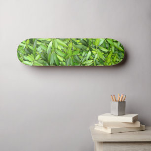 Skateboard Feuilles verts réalistes