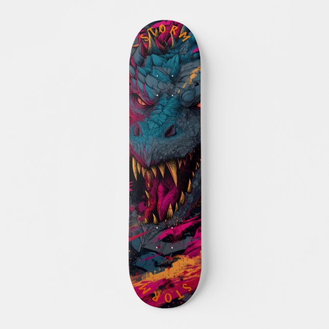 Skateboard Fierce Dragon Graffiti Street - Edition Limitée (Devant)