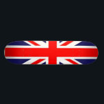 Skateboard Fierté britannique<br><div class="desc">Une planche à roulettes avec un drapeau de la Grande-Bretagne là-dessus</div>