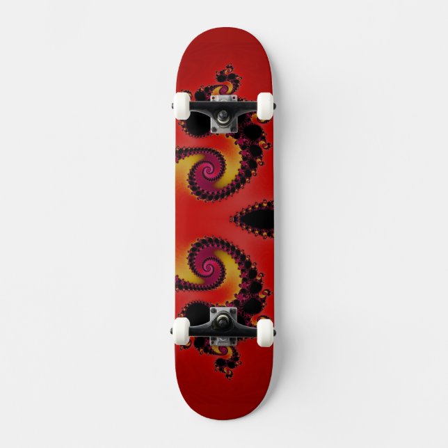 Skateboard Fiery Red Spiring Black Holes (Recto)