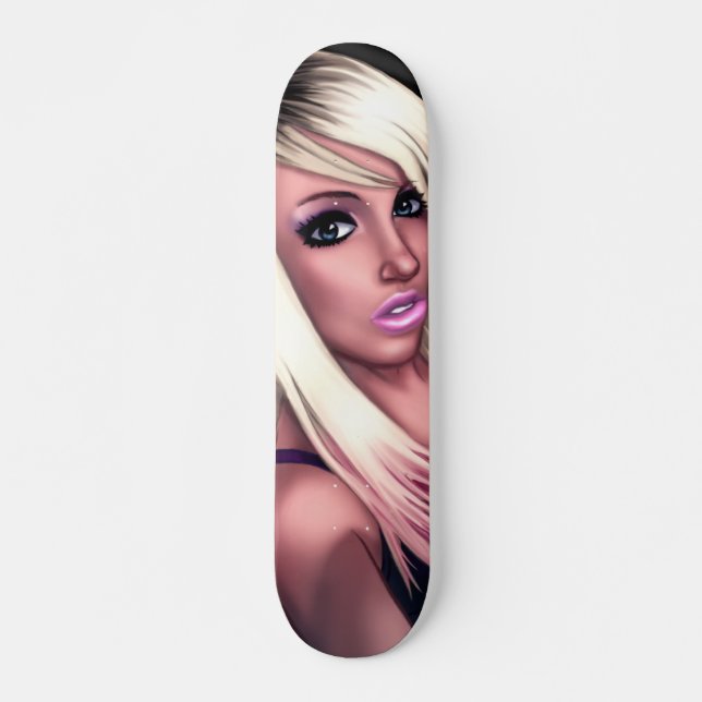 Skateboard Fille blonde de patineur (Devant)