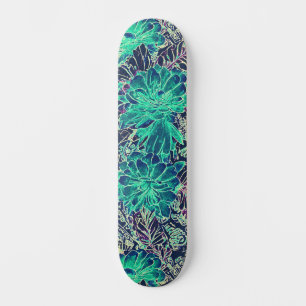 Skateboard Fille coloré Floral Street Art Inspiré