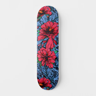 Skateboard Fille coloré Floral Street Art Inspiré