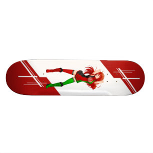 Skateboard Fille d'Anime de l'Afghanistan Manga habillée dan