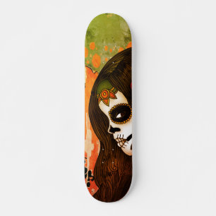 Skateboard Fille de l'Art du Visage pour le Jour des Morts