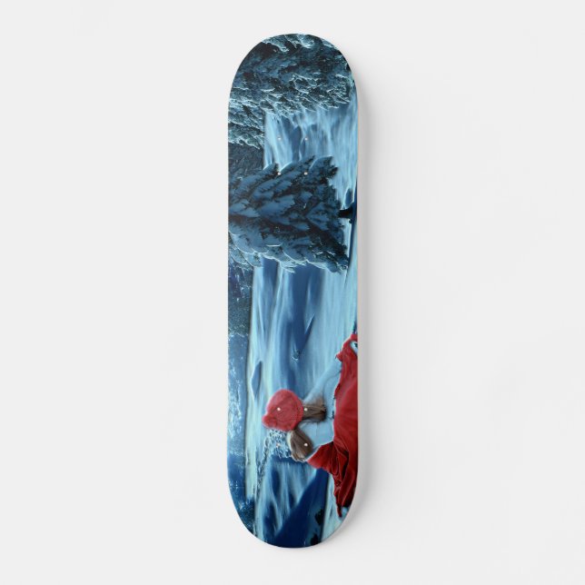 Skateboard Fille de Noël en traîneau (Recto)