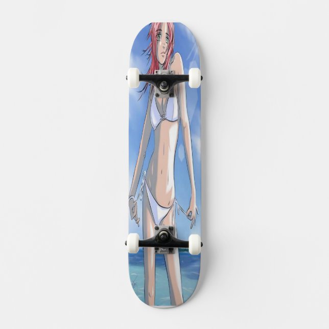 Skateboard Fille de plage d'Anime (Recto)