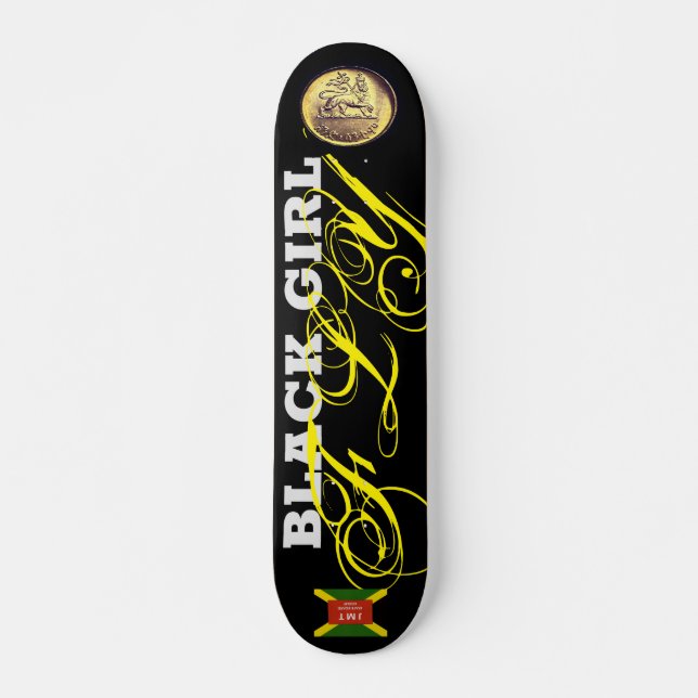 Skateboard Fille noire volant Skateboard, plateau de 7¾" (Devant)