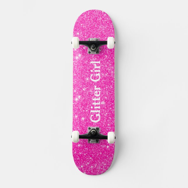 Skateboard Fille Parties scintillant Rose Chaud Montrez Vos G (Recto)