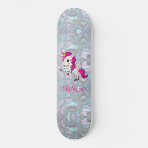 Skateboard Fille personnalisée Sparkly Faux Mère de Pearl Uni