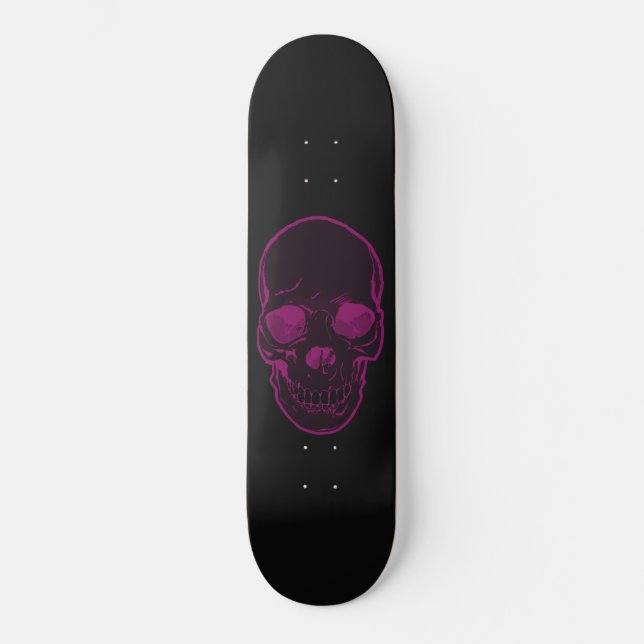 Skateboard Filles abstraites rose et noir de graphiques de (Recto)