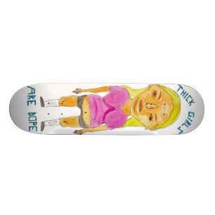 Skateboard Filles épaisses blanches par Patrick Jilbert