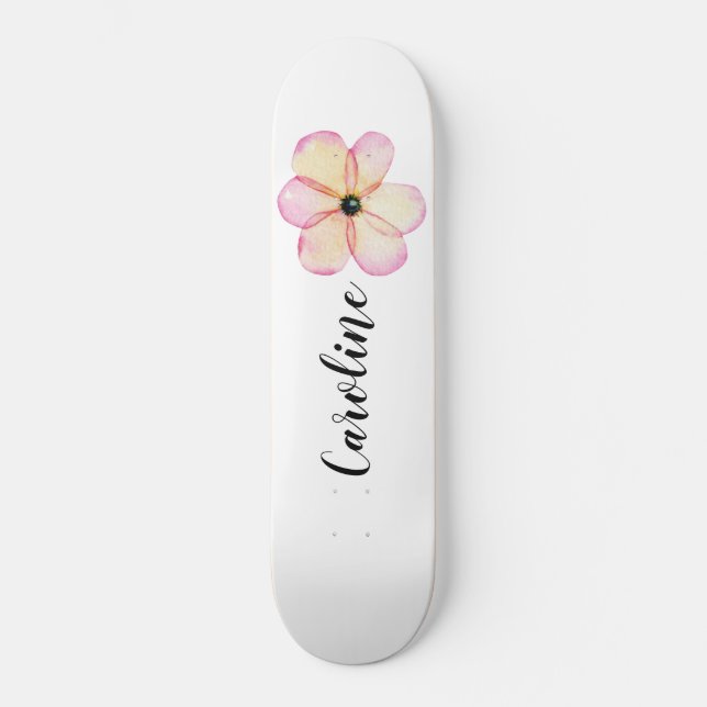Skateboard Filles Florales Personnalisées (Recto)