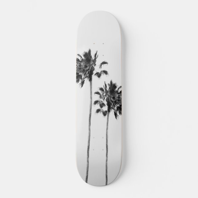 Skateboard Finesse Duo Palm Noir et Blanc #1 #tropical #wall (Recto)
