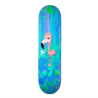 Skateboard Flamant rose