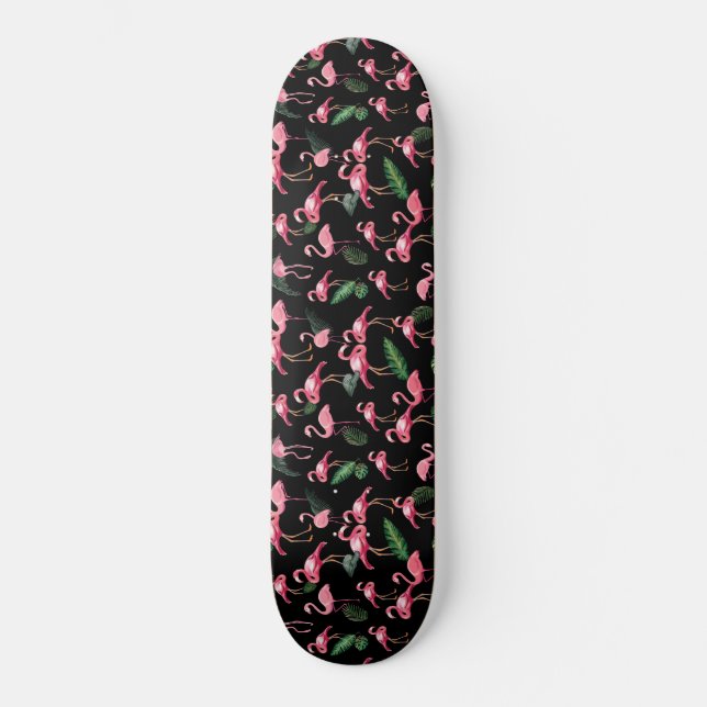 Skateboard Flamants roses Love Motif 4 (Recto)