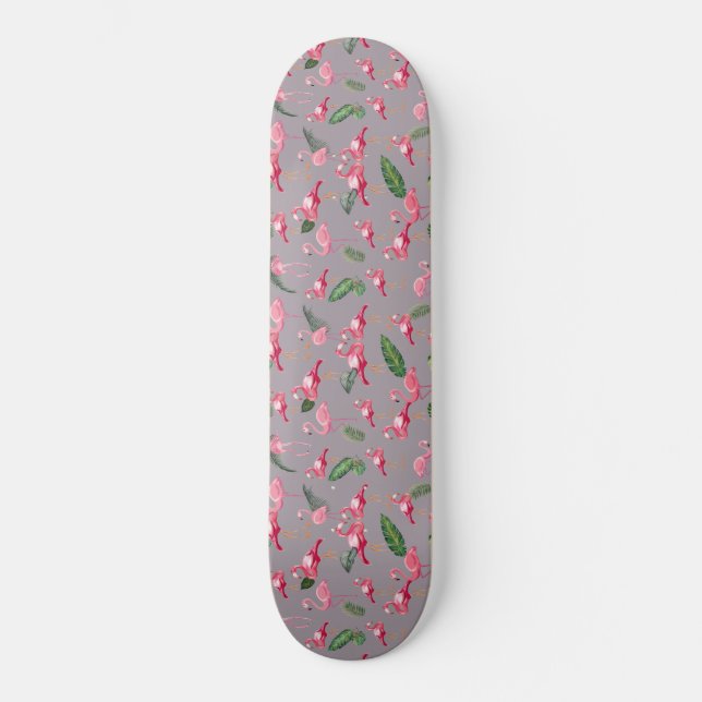 Skateboard Flamingos Love Pattern 6 (Recto)