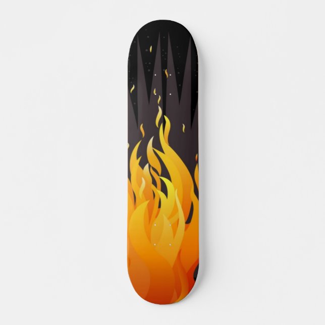 Skateboard flamme (Devant)