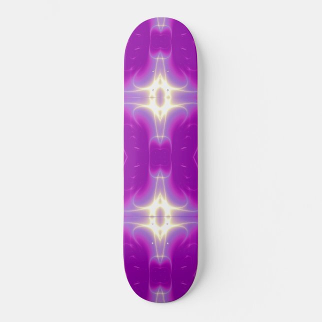 Skateboard FLAMME FRACTAL, violet violet rose (Recto)
