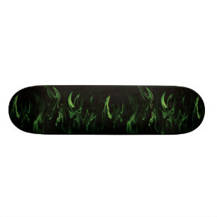 Skateboard Flammes vertes
