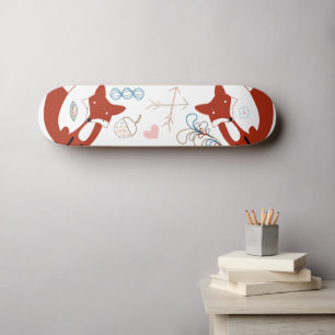 Skateboard Flèches de Fox moderne Woodland Acorn Leaf Motif