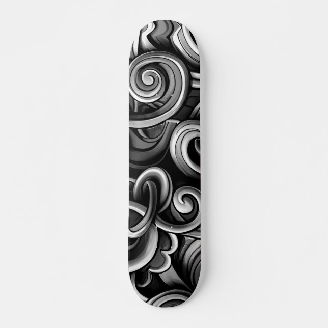 Skateboard Flèches d'énergie en argent (Devant)