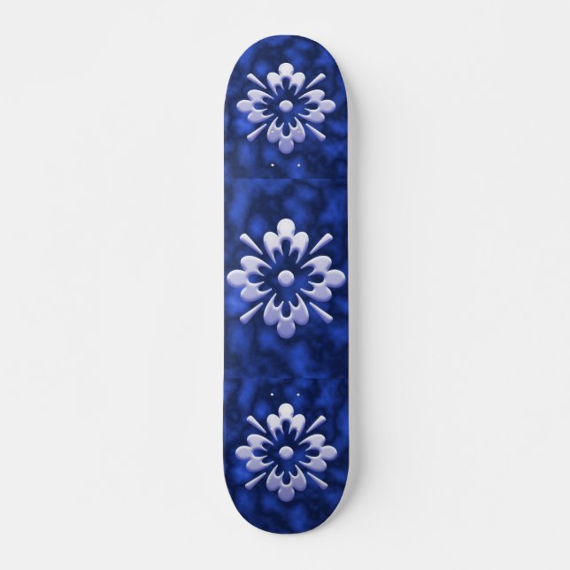 Skateboard Fleur Abstraite (Devant)