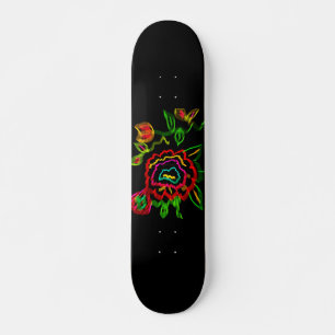 Skateboard Fleur Abstraite