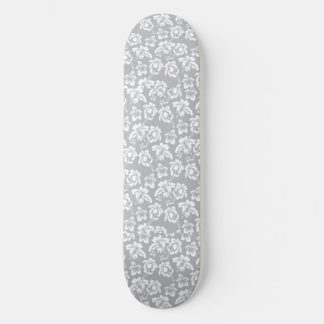 Skateboard Fleur blanche hawaïenne (Recto)