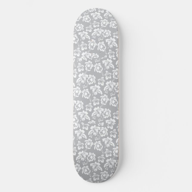 Skateboard Fleur blanche mariage hawaïenne (Recto)