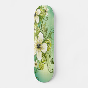 Skateboard Fleur blanche Sk8Bord
