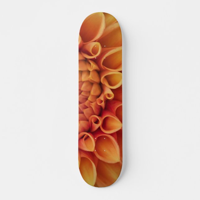 Skateboard Fleur Centre Orange Dahlia (Devant)