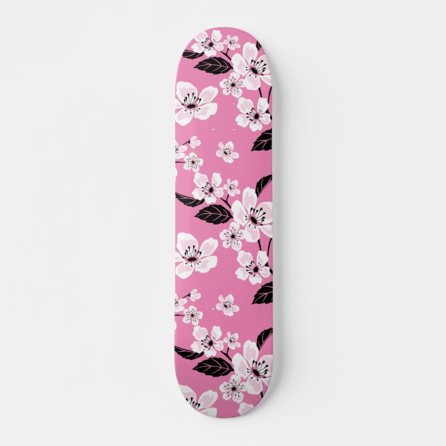 SKATEBOARD FLEUR DE CERISIER - SAKURA (ROSE CLAIR) (Devant)