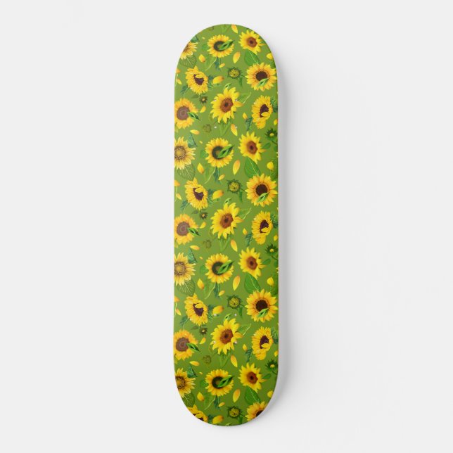 Skateboard Fleur de couleur 4 (Recto)