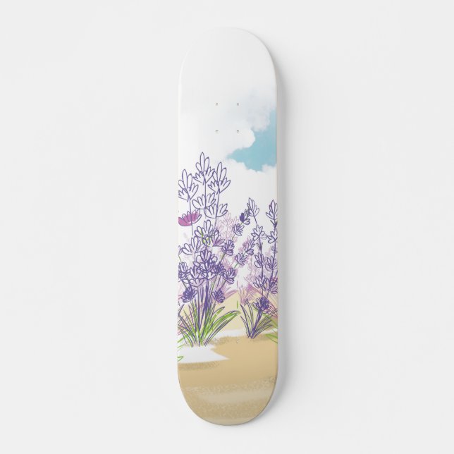 Skateboard Fleur de lavande (Devant)