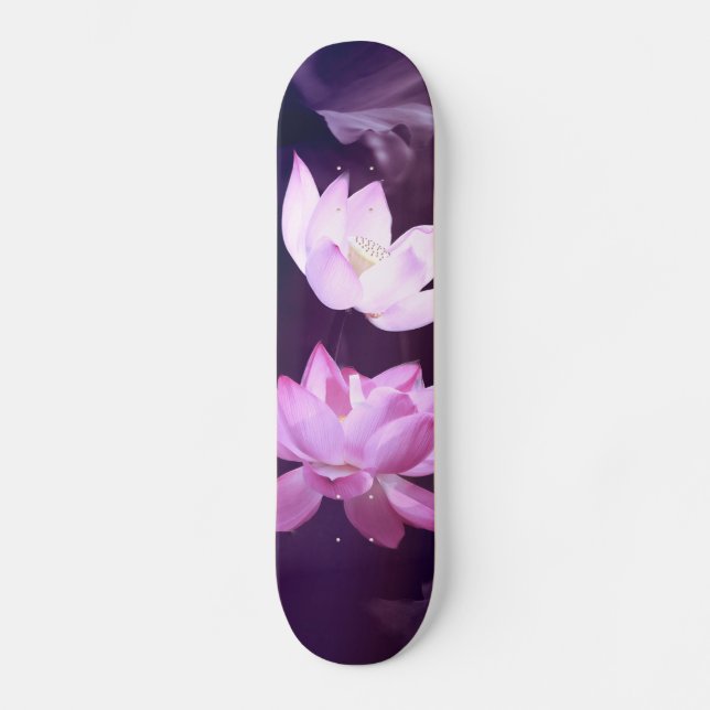 Skateboard Fleur de Lotus en fleurs (Recto)