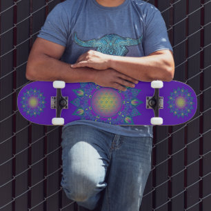 Skateboard Fleur De Vie - Mandala Indien 3