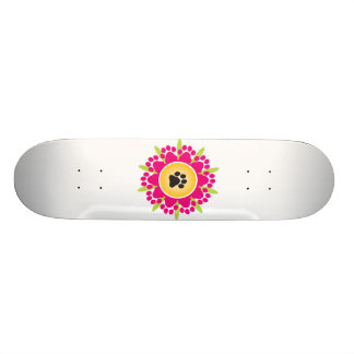 Skateboard Fleur d'empreintes de pattes