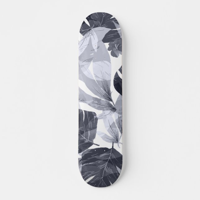 Skateboard Fleur d'été à l'aquarelle (Devant)