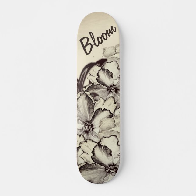 Skateboard Fleur en fleurs (Devant)