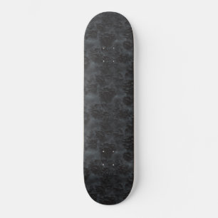 Skateboard Fleur gothique sombre cendrée