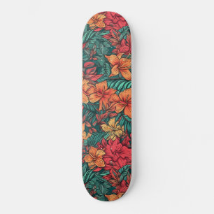 Skateboard Fleur hawaïenne vibre Motif