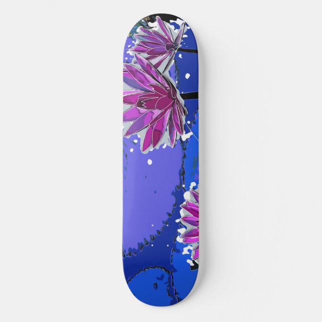 Skateboard Fleur Magenta Lotus (Recto)