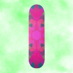 Skateboard Fleur Mandala Retro rose et bleu<br><div class="desc">Ce style mandala rétro est composé de rose et de bleu dans un motif fleuri. Des visuels amusants et vibrants pour tous ceux qui aiment les couleurs vives!</div>