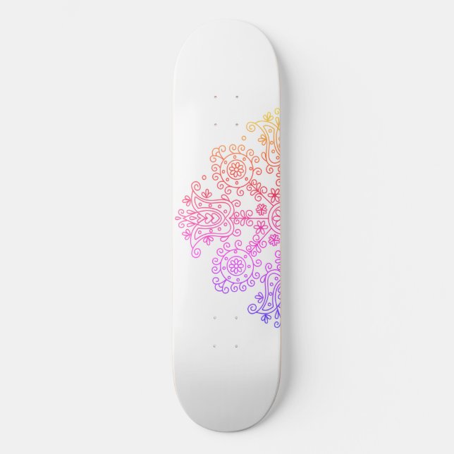 Skateboard Fleur ombre (Recto)