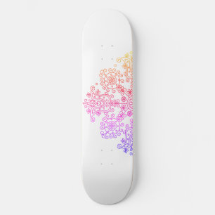 Skateboard fleur ombrée