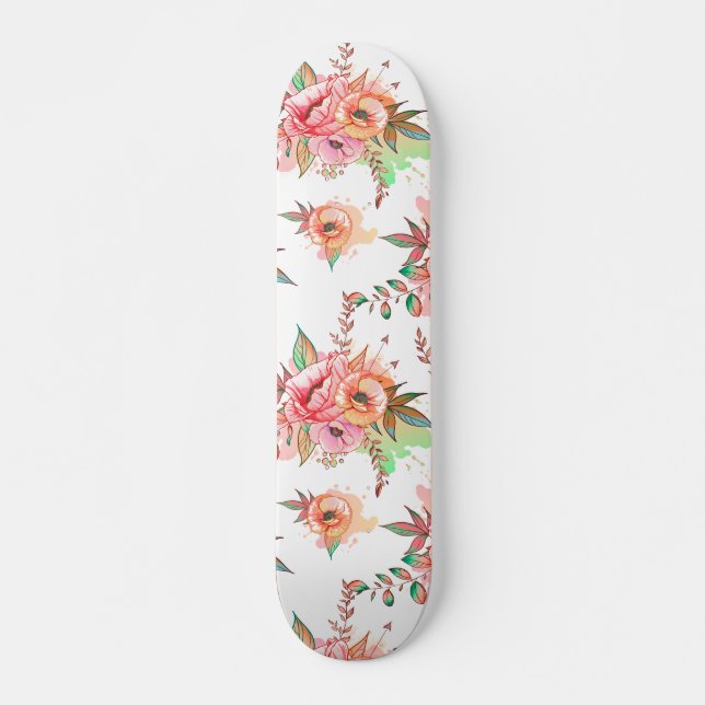 Skateboard fleur printanière (Devant)